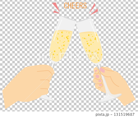 シャンパンで乾杯のイラスト 131519687