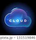 Cloud Computing Logo Futuristic Digital Technology Background 131519846