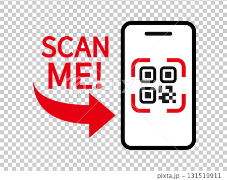 Icon for scanning QR codes with a smartphone. "Scan me" icon Icon for scanning QR codes with a smartphone. "Scan me" icon 131519911