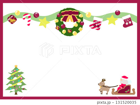 かわいいクリスマスフレーム素材 かわいいクリスマスフレーム素材 131520035