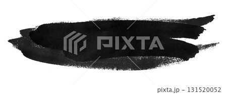 black watercolor background. Artistic hand paint. Isolated on transparent background. 131520052