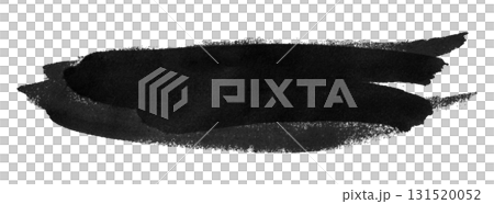 black watercolor background. Artistic hand paint. Isolated on transparent background. 131520052