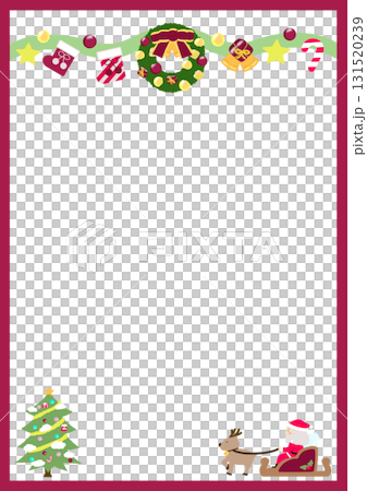 可愛的聖誕框架材料垂直 131520239