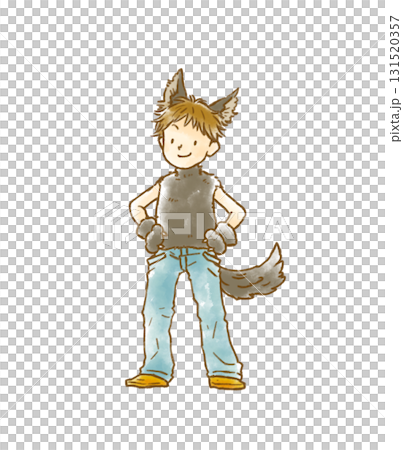 Boy dressed as a werewolf Boy dressed as a werewolf 131520357
