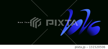 Happy New Year 2026 Banner with Unique and Simple Typography in Blue Gradient Style Happy New Year 2026 Banner with Unique and Simple Typography in Blue Gradient Style 131520506