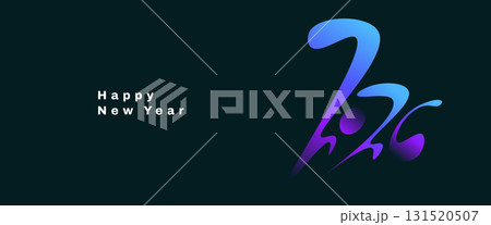 Simple and Unique 2026 Typography in Colorful Gradient Style on Dark Background. Happy New Year 2026 Greeting card or Banner Simple and Unique 2026 Typography in Colorful Gradient Style on Dark Background. Happy New Year 2026 Greeting card or Banner 131520507