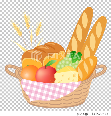 Food in a basket Food in a basket 131520573