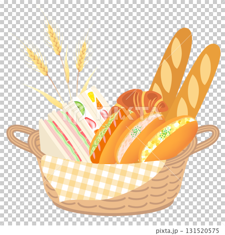 バスケットに盛られた食べ物 131520575
