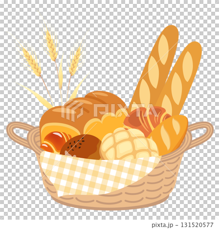 Food in a basket Food in a basket 131520577