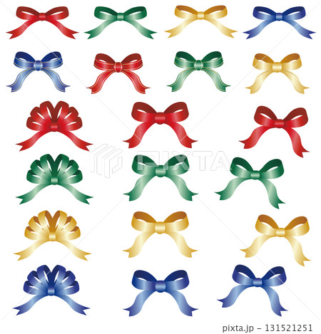 【リボンセット】フレーム　飾り　装飾　メタリックなリボンデザインセット 131521251