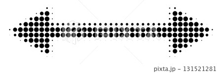 Round halftone double arrow 131521281
