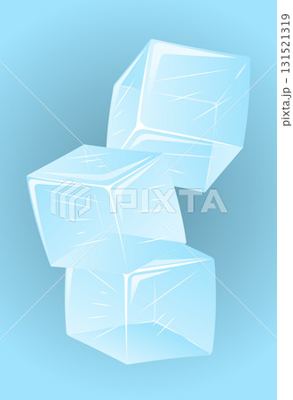 Three Blue Ice Cubes Three Blue Ice Cubes 131521319