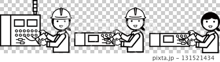 A woman testing with a testing machine A woman testing with a testing machine 131521434