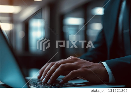 ノートパソコンを使う男性 ノートパソコンを使う男性 131521865