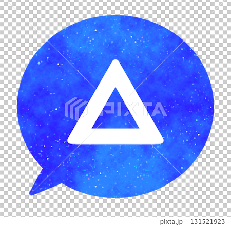 Blue starry sky | Simple triangle mark speech bubble 131521923