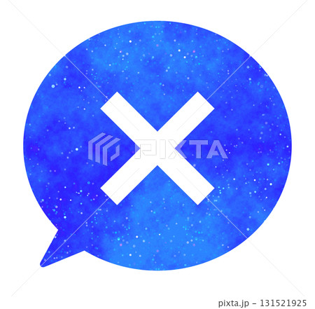 青い星空｜バツマークの吹き出し 131521925