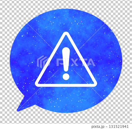 青い星空｜警告マークの吹き出し 131521941