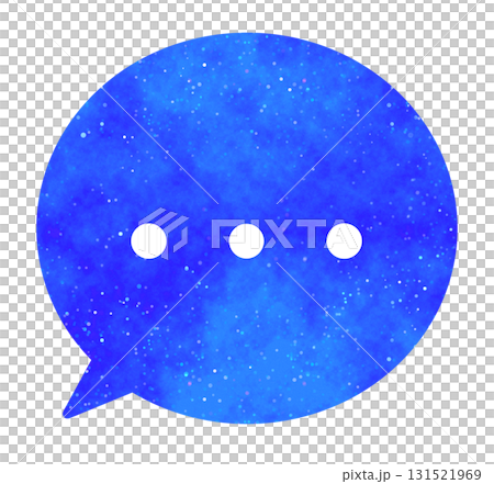 青い星空｜点々の吹き出し 131521969