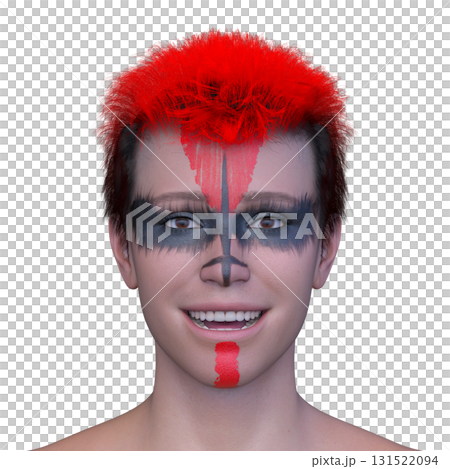 A man who had a face painting 131522094