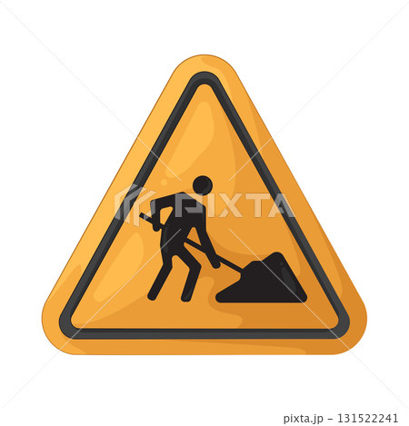 Illustration of road work sign Illustration of road work sign 131522241