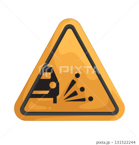 Illustration of mud on road sign  131522244