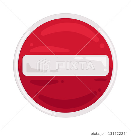 Illustration of no entry sign  131522254