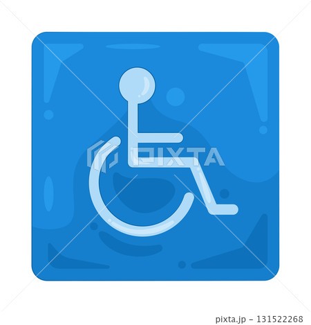 Illustration of disabled sign  131522268