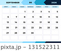 September 2026, planner monthly design. Calendar 2026, Week Starts Sunday, One Page. Design Planner Template. Print. 131522311