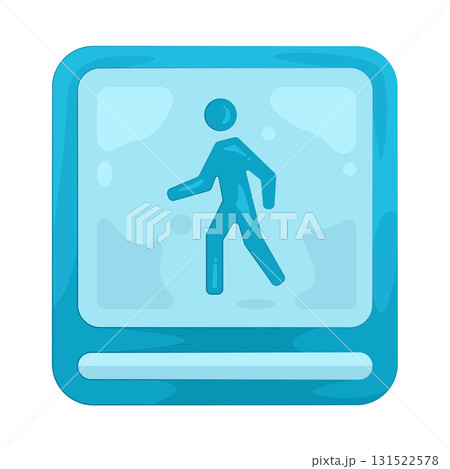 Illustration of pedestrian sign Illustration of pedestrian sign 131522578