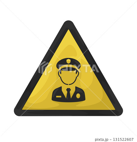 Illustration of police sign   131522607