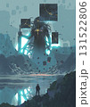 Astronaut Confronting a Cosmic Giant 131522806