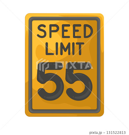 Illustration of speed limit sign Illustration of speed limit sign 131522813