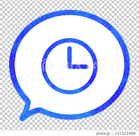 Blue starry sky | Clock icon speech bubble Blue starry sky | Clock icon speech bubble 131522999