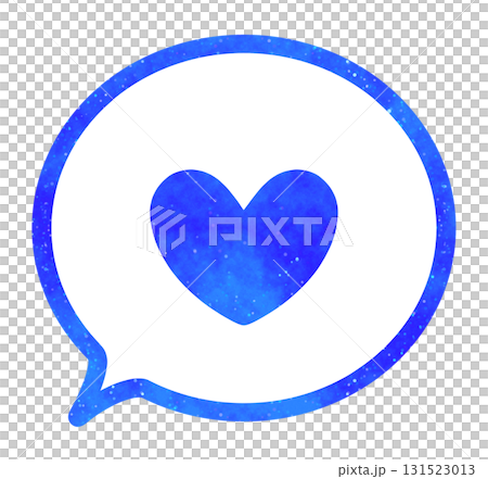 Blue starry sky | Heart icon speech bubble Blue starry sky | Heart icon speech bubble 131523013