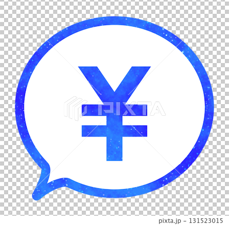 Blue starry sky | Yen symbol speech bubble Blue starry sky | Yen symbol speech bubble 131523015