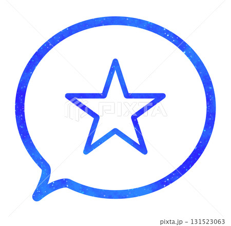 青い星空｜シンプルな星マークの吹き出し 131523063