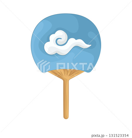 Illustration of Japanese hand fan Illustration of Japanese hand fan 131523354