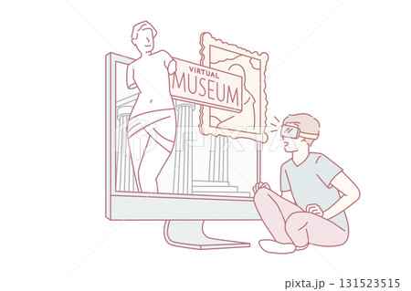 Virtual museum and technologies concept. 131523515