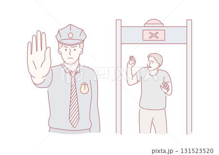 Security control and police concept. 131523520