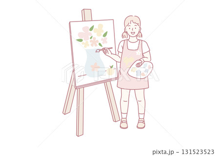 Drawing painting and hobby concept Drawing painting and hobby concept 131523523