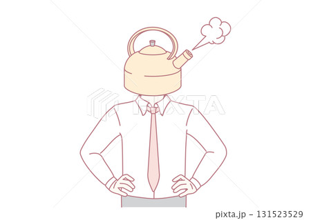 Stress and overwork exhaustion concept. 131523529