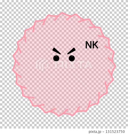NK細胞特徵可愛的免疫細胞插圖 NK細胞特徵可愛的免疫細胞插圖 131523750
