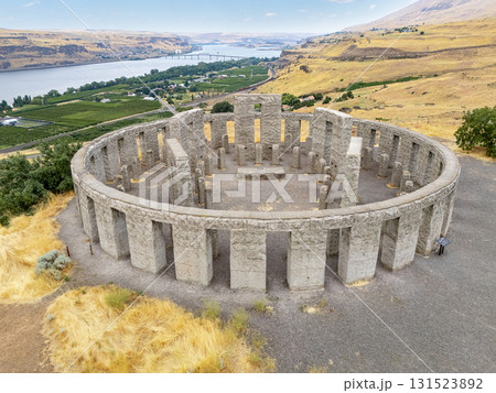 Stonehenge Memorial Overlooking Columbia river Stonehenge Memorial Overlooking Columbia river 131523892