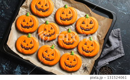 Pumpkin Jack-o'-Lantern Cookie Pumpkin Jack-o'-Lantern Cookie 131524061