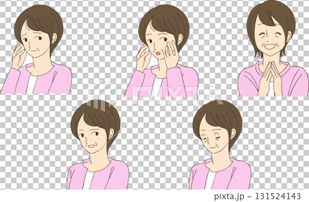 各種女性臉部表情 131524143