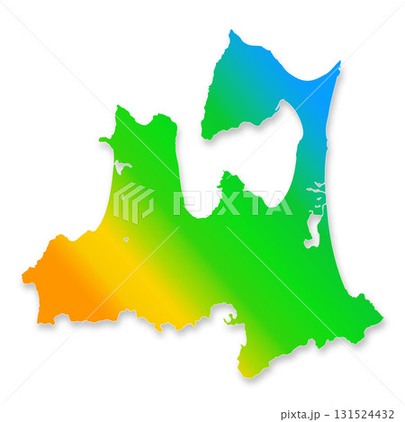 青森県地図 131524432