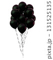 Black balloons bunch. Party celebration balloons on isolated background. 3d rendering. Applicable for black Friday design design. 131525135