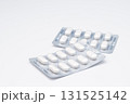 Two pills blister pack on white background, Medical concept, healthcare, pharmacy, medication, and pharmaceutical product 131525142