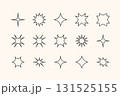 Sparkles and stars set, glowing lights, outline decorative twinkle and bursts forms, abstract shining flash symbols, y2k style basic shapes geometric graphic elements 131525155