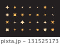 Sparkles and stars set, glowing lights, decorative twinkle and bursts forms, abstract shining flash symbols, y2k style basic shapes geometric graphic elements 131525173